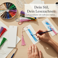 DIY Blank Bookmark Kit with Tassels for Students, Paper Craft for Hand-Painted Word Cards