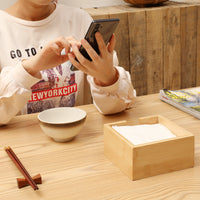 Bamboo Tissue Box for Desktop with Custom LOGO