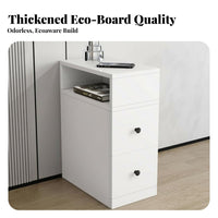 Narrow Drawer Chest Space-Saving Bedside Cabinet Slim dimension for Office, Closet