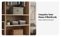 Foldable Frame Storage Box Stackable Closet Organizer two-two-direction fastener Opening