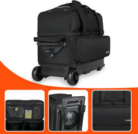 LARIPOP Large Capacity Rolling Two-Ball Bowling Bag