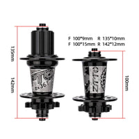 Thru-Axle Disc Brake Hubs Compatibility Mountain Bike Hubs Lightweight Brake Rotor Adapter Long-Lasting for Wheel Building