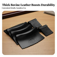 6 Pieces Pool Table Replacement Pockets Thickened Leather Replacement Billiard Pockets Heavy Duty Billiard Table Pocket Set for Bar, Pub