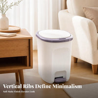 Hands Trash Can with Lid | Space-Saving Rectangular shape & build, Step Trash Can, for restroom