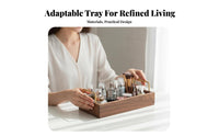 Wooden Valet Tray Natural Wood Grain Nightstand organizer Elegant Design for Bedroom