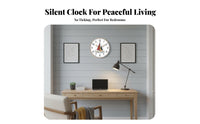 Easy Installation 8 Inch Wall Clock Modern Design Silent Hanging Clock Accurate Timekeeping for Away Ice Workers, Adults, Living Room