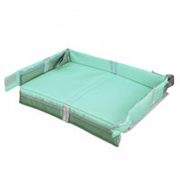 Padded Travel Tray Table Organizer Raised Side Walls Foldable Tray Table Fastening Straps Compartment Organizer Box