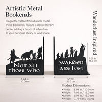 Metal Bookends, Tree of Life Design, Black