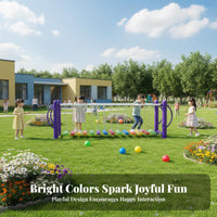 Sensory Training Playset Sturdy Kindergarten Obstacle Course Sturdy Construction children's Climbing Bridge for Playground, Childcare Facility