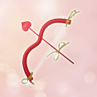 Feathered Cupid Costume Set with Wings Heart-Shaped Cupid Wings and Bow Kit Lightweight Decorative for Cosplayers, Partygoers, Valentine's Day, Halloween, Photo Shoots
