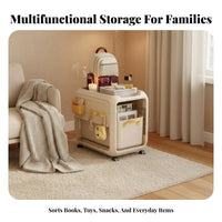 Multi-Tier Rolling Cart Space-Saving Narrow Wheeled Basket Rack Easy to Move