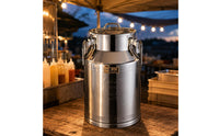 Sealed Stainless Steel Barrel Carrying Handle Stainless Steel Storage Barrel Rounded Base