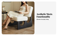 Grinning Face Armchair Nordic Design Oversized Comfy Single-Sofa Wabi-Sabi Aesthetic Soft Padded Seat for Living Room