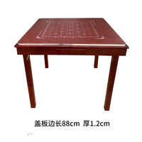 包邮可折叠简易麻将桌实木加面板两用餐桌象棋桌手动仿红木麻将台
