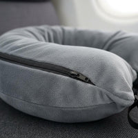Fillable Travel Pillow Case Multi-Functional Design Fillable Travel Pillow Space Saving Stuffable Neck Support for Camping, Hiking
