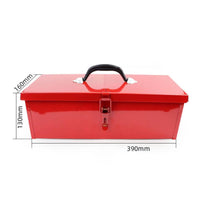 Metal Toolbox Fitted Lid Iron Toolbox Red