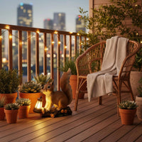 Squirrel Solar Lantern Statue Weather-Resistant for Patio