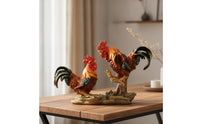Cockerel Figurine Realistic Cockerel Statue Resin for Garden, Patio