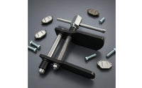 Hand-Operated Brake Caliper Piston Tool Threaded Spindle Piston Reset Tool T-Handle Disc Brake Compressor Knurled Grip for Mechanics, Garage