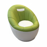 Rotating Flower-Shaped Seat 360-Degree Rotation Round Molded Armchair Lightweight Corduroy Upholstery for Children, Playroom