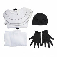 Cosplay Pierrot Clown Costume Scary Black and White Pierrot Costume Comfortable Wear Ruffle Collar Clown Suit Lightweight Material for Stage Performances