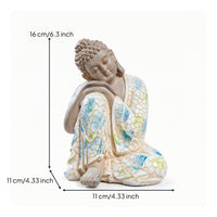 Tabletop Resting Buddha Statue Decorative Sleeping Buddha Figurine Miniature Statuette Meditative for Meditation Room, Bonsai Display, Zen Garden