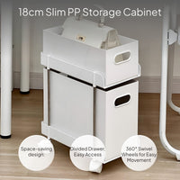 Slim 4-Tier Drawer Storage Cart, Mobile Gap Cabinet