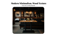 Long-Lasting Restaurant Booth and Table Set Easy to Clean Cafe Table and Chair Set Scratch-Resistant Tabletop Wooden Frame Diner Seating for Interior Designers, Business Owners, Dessert Shop, Hotel Lounge, Bar