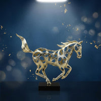 Metal Horse Sculpture Collectible Creature Statue Realistic