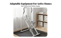 Foldable Design Vertical Climber Multi-Functional Folding Cardio Climber Space-Saving Folding Step Machine Sturdy Frame for Beginners, Adults, Seniors, Full Body Training, Apartment, Indoor