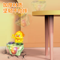 跨境电动儿童玩具音乐灯光DJ万向打碟小鸭唱歌跳舞儿童玩具批发