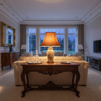 Brown Lampshade Decorative Velvet Lampshade Textile Cover for Villa, Hotel