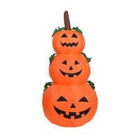 Inflatable Jack-O'-Lantern Stack Large Halloween Inflatable with LED Lights Stacked Pumpkins Outdoor for Yard, Lawn