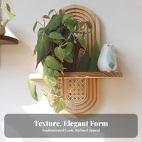 Vintage Wooden Display Unit French Country appeal Wall Shelf Decorative Accent Sturdy for Decor aficionados, Homeowners