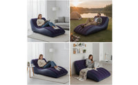 Inflatable Reclining Lounge Chair Relaxing Lazy Sofa Soft Lounging Couch for Patio