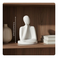 Nordic Human Sculpture Minimalist Family Statue Pensive Person Ornament for Living Room, Entryway, Bookshelf