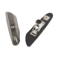 BMW E46 (02-05) Fender Turn Signal Light, Gray Crystal Pattern, Pair, 63137165915 63137165916
