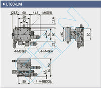 XYZR Axis LT60-LM LT60-RM Manual Displacement Platform Manual Slide
