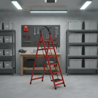 Anti-Slip Step Ladder with Tool Rack Foldable Step Ladder with Handrails Sturdy Stable for Apartment