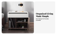 Nightstand with Drawers space-saving Size Single-Drawer End Table for Small Spaces