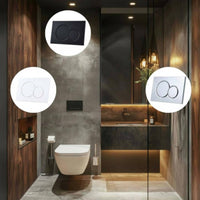 Water-Saving Concealed Cistern Dual Flush Plate Easy to Press Bathroom Hardware for Restroom