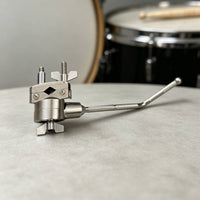 Adjustable Drum Accessory Clamp with Knurled Rod Sturdy Percussion Clamp with Mounting Hardware Universal Sturdy for Drummers, Percussionists, Recording Studio