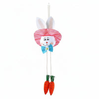 Carrot Rabbit Hanging Decoration Cute Design Easter Bunny Welcome Sign Handmade