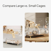 Acrylic Hamster Cage, Transparent Multi-Level Villa