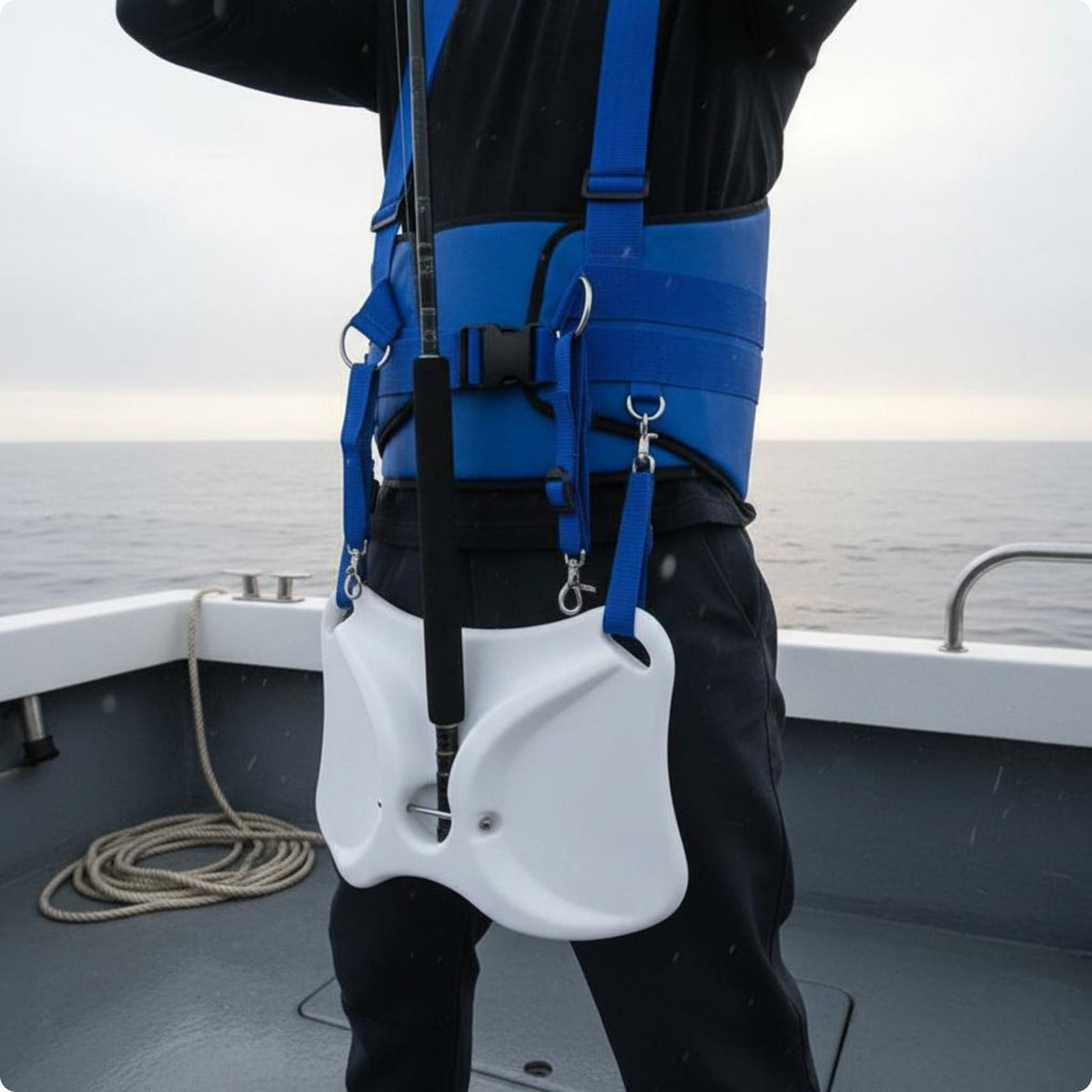 Boat Fishing Belt Set Stable Support Deep Sea Fishing Harness Adjustable Waist Strap Outdoor Gear for Fishermen, Anglers