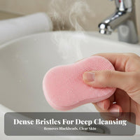 Silicone Face Brush Gentle on Skin Mini Nose Cleaning Brush Massaging Silicone Face Scrubber for Adults, Teenagers, Home Spa, Shower, Washroom