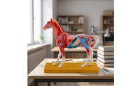 Highly Detailed Horse Anatomy Model with Acupuncture Points Multicolor Horse Acupuncture Model Realistic Professional-Grade for Classroom