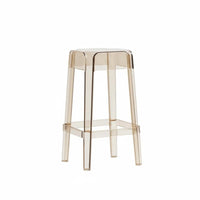 Clear High Stool Nordic design Bar Chair Molded Seat for Counter, Kitchen Island
