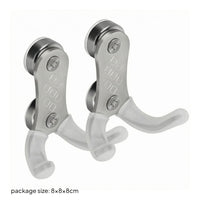2 Pieces Coffee Accessory Hanger Brushed Silver Portafilter Holder Tool Installation Stainless Steel Hook Holder
