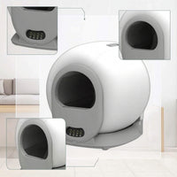 Automatic Cat Litter Box Fully Enclosed Self-Cleaning Cat Litter Box Appliance Freestanding Compact for Indoor, Living Room